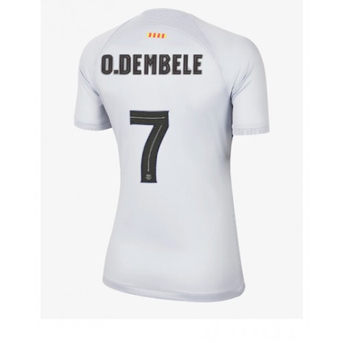 Barcelona Ousmane Dembele #7 Tredjedrakt Kvinner 2022-23 Kortermet Barcelona Ousmane Dembele #7 Tredjedrakt Kvinner 2022-23 Kortermet